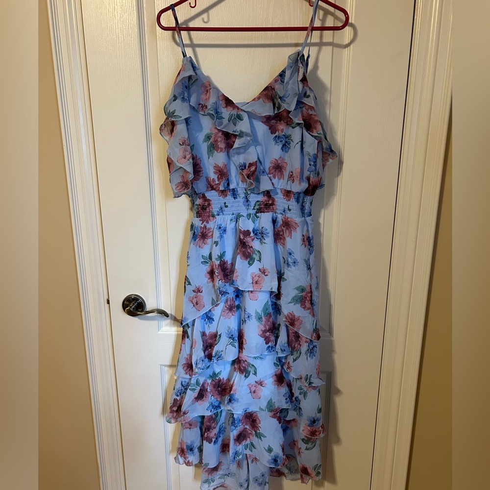 Brand New Floral Ruffle Maxi Dress